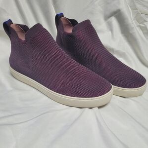 Rothy’s berry lattice stitch Chelsea boots